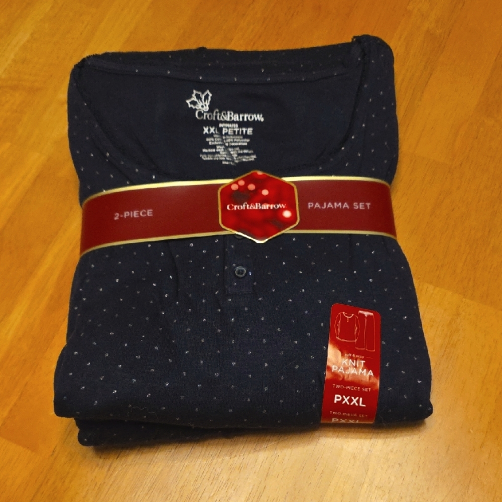 Croft & Barrow Women's Navy Pajama Set